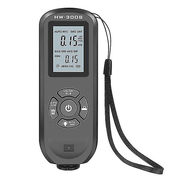 Hw-300s μετρητής πάχους επιστρώματος 1micron/0-2000um ψηφιακός ελεγκτής πάχους ταινιών χρώματος αυτοκινήτων ελεγκτής Lcd αναδρομικός φωτισμός επίδειξη