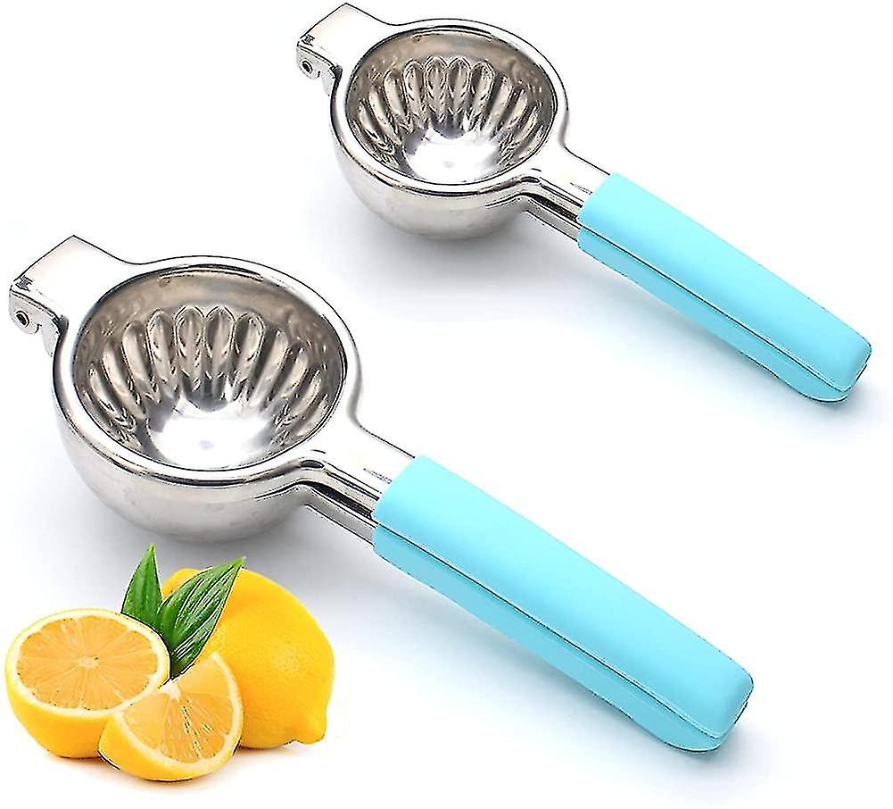 Lemon Squeezer,2-in-1 Double Layer Metal Manual Lemon Squeezer Handheld Citrus