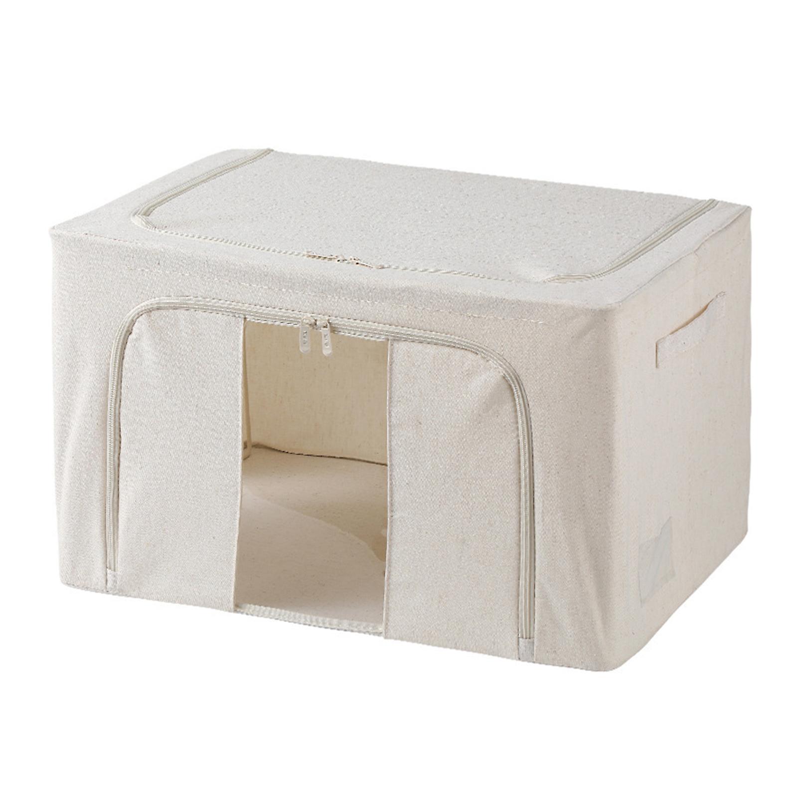 Foldable Large Clothes Storage Bins Space Saving Organizer Baskets For Thick Fabric Blankets Bedding