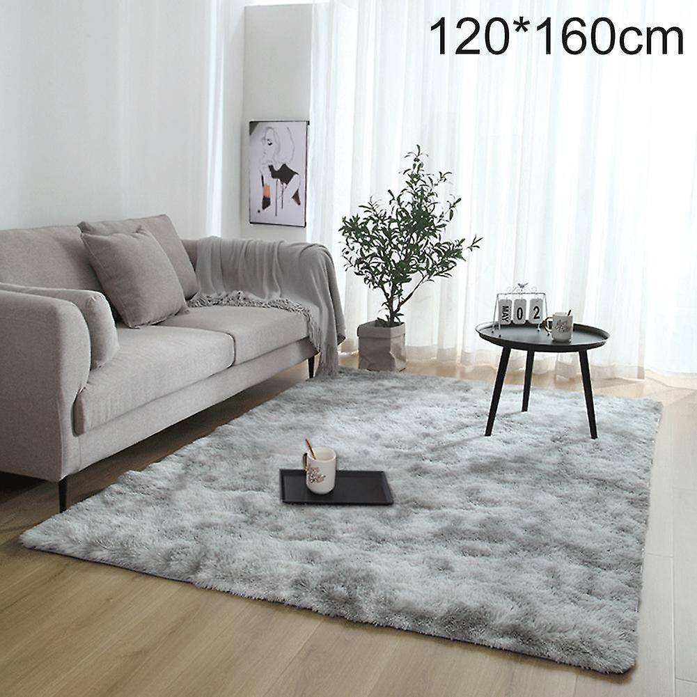 ZHOUBA Soft Tie-Dye Carpet Floor Mat Fluffy Antiskid Area Rug Home Living Room Decor
