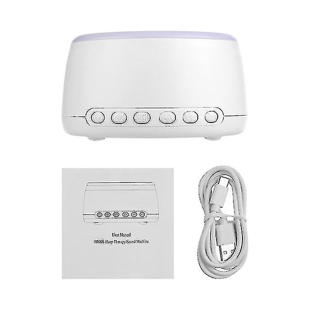 Usb White Noise Machine Sleep Desktop 30 Soothing Sounds&amp;timer/loop Playback Bt Connection With Colorful Touchcontrol Nightlight