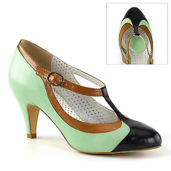 Pin Up Couture Damen Pumps Pfirsich-03 Mint Multi Kunstleder