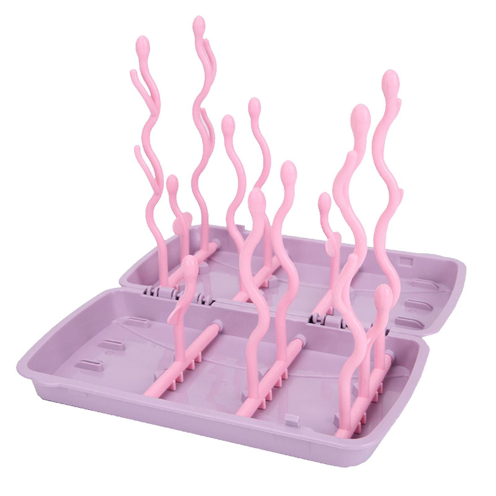 Baby Bottle Drying Rack Pp Safe Foldable Portable Baby Bottle Countertop Drain Rack
