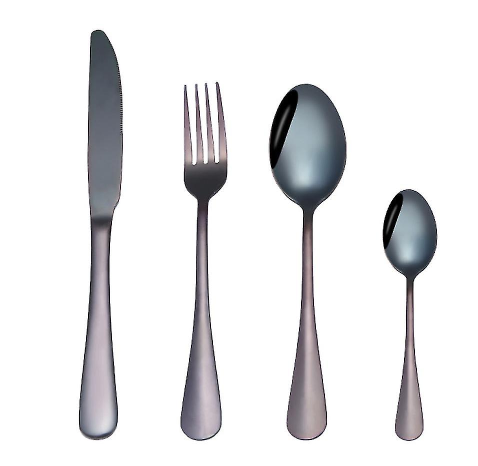 ボックス、ナイフ、フォーク、スプーンAz10753とブラック4ピースステンレス鋼カトラリー
