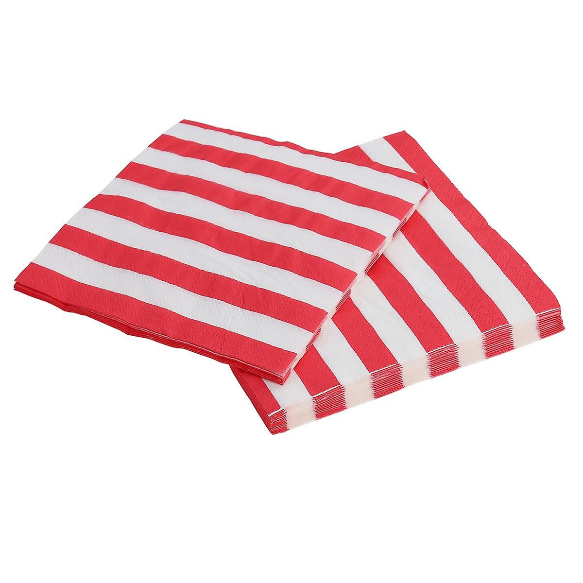 20 stuks wegwerp dinerservetten papieren servet rood gestreept papier wegwerp papieren dinerservetten papier