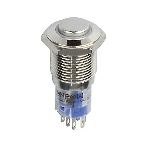 LATCHING IP67 Illuminated DPDT Switch Type Pushbutton Dual Color Red and Green