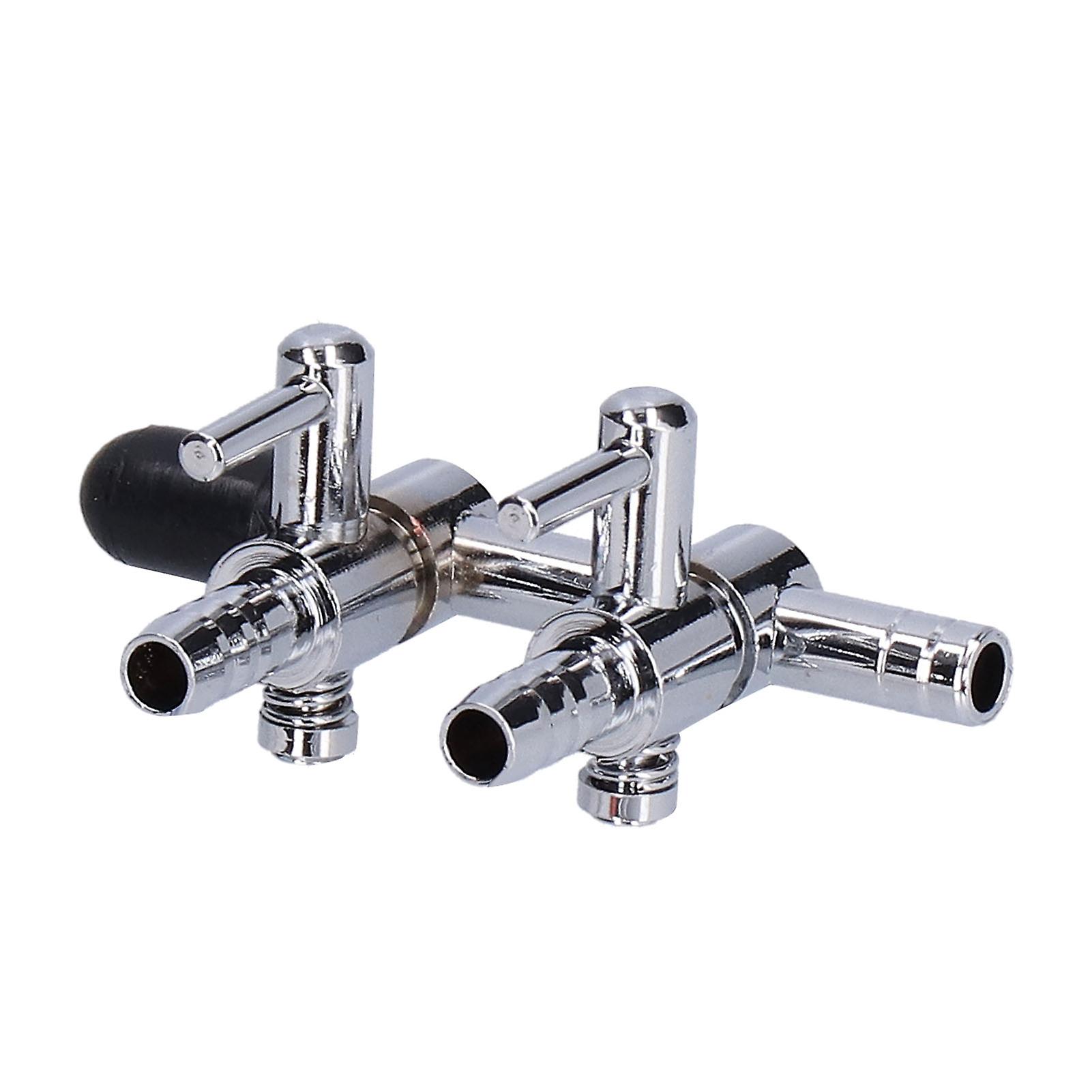 Distributeur d'oxygène pour aquarium 6 mm, interrupteur de régulation du dioxyde de carbone, vanne de régulation à 2 têtes