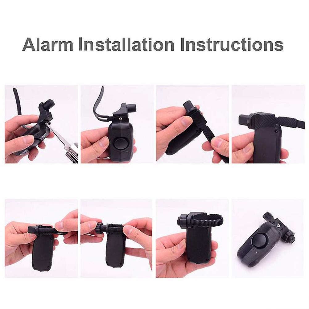 USB Rechargeable 110dB Bicycle Anti-Theft Alarm with Remote Control