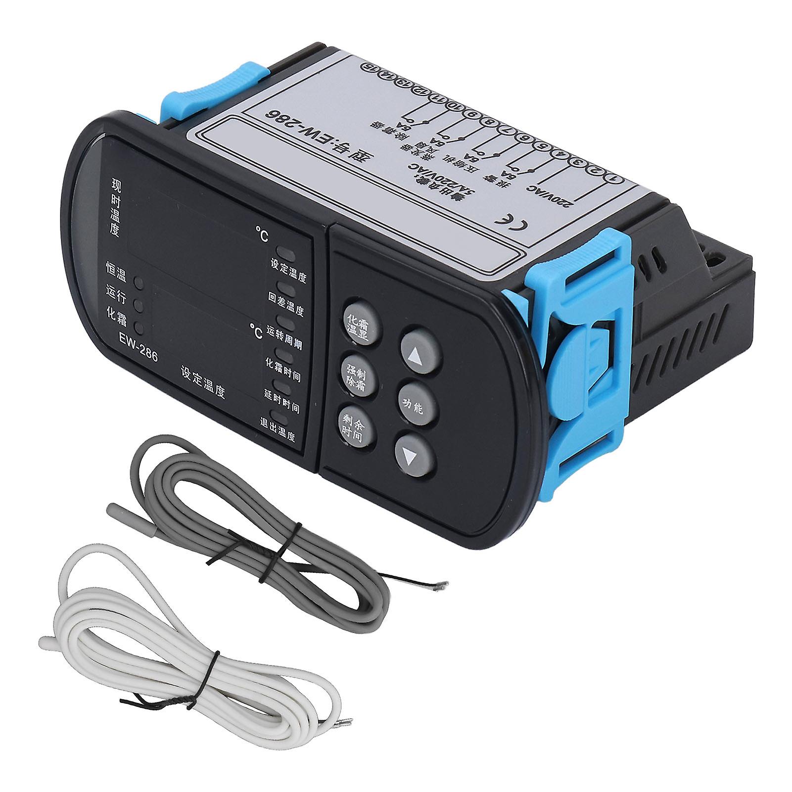 Temperature Controller Digital Thermoregulator Heating Cooling Switch with Alarm Probe AC220V