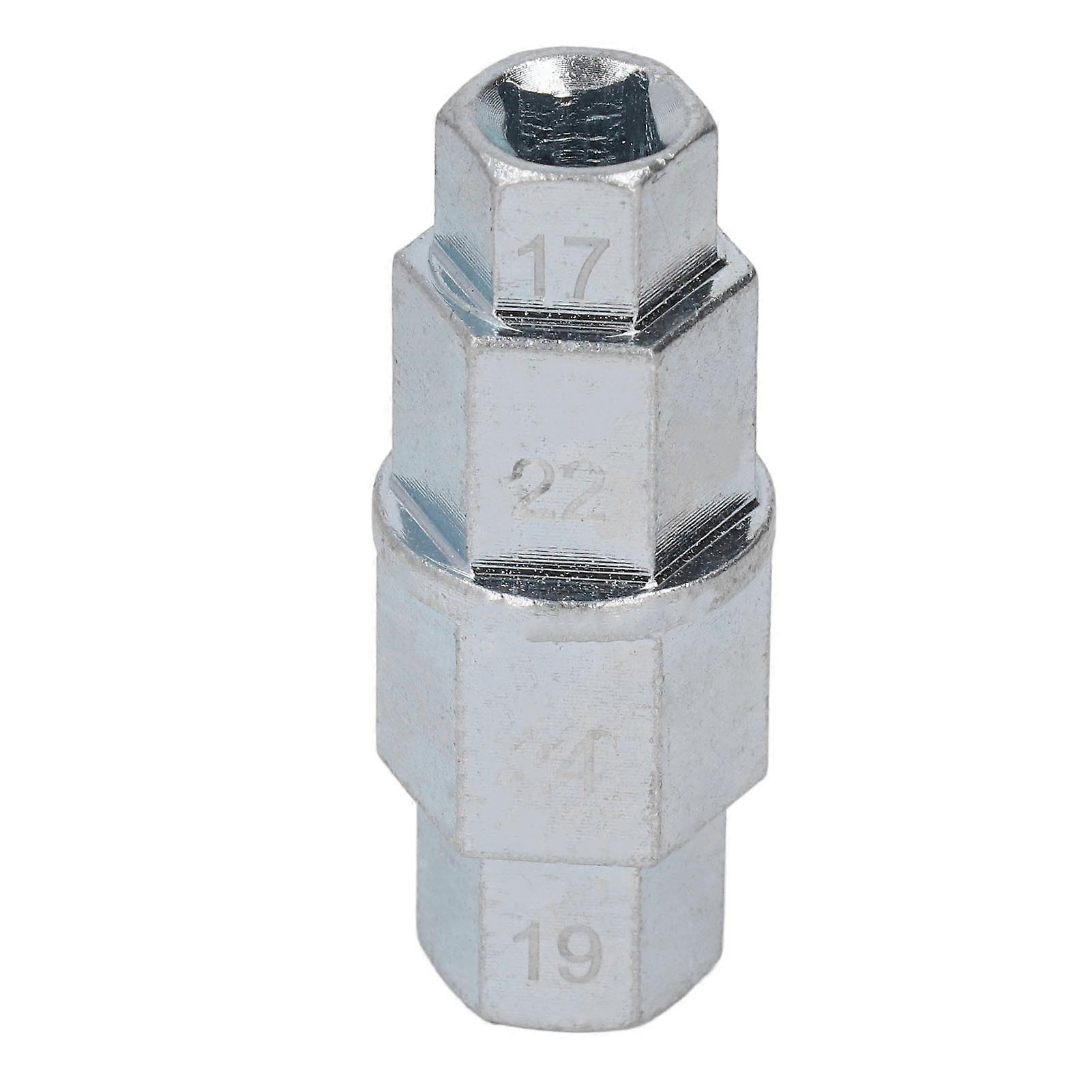Hex Axle Socket, Hex Allen Axle Spindle Tool for Motorcycle Dedicated Front Wheel Spindle Removal Wrench 17 19 22 24mm(silver) IUJZN