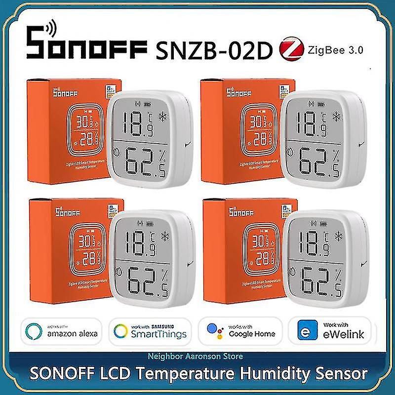 Sonoff Snzb-02d Zigbee 3.0 Smart Temperature Humidity Sensor 2.5" Lcd Screen-yuyu