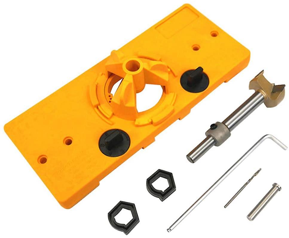 Hinge Hole Saw Jig Drill Set 35mm Guide Locator DIY Tool for Cabinet Door Installation Hinges