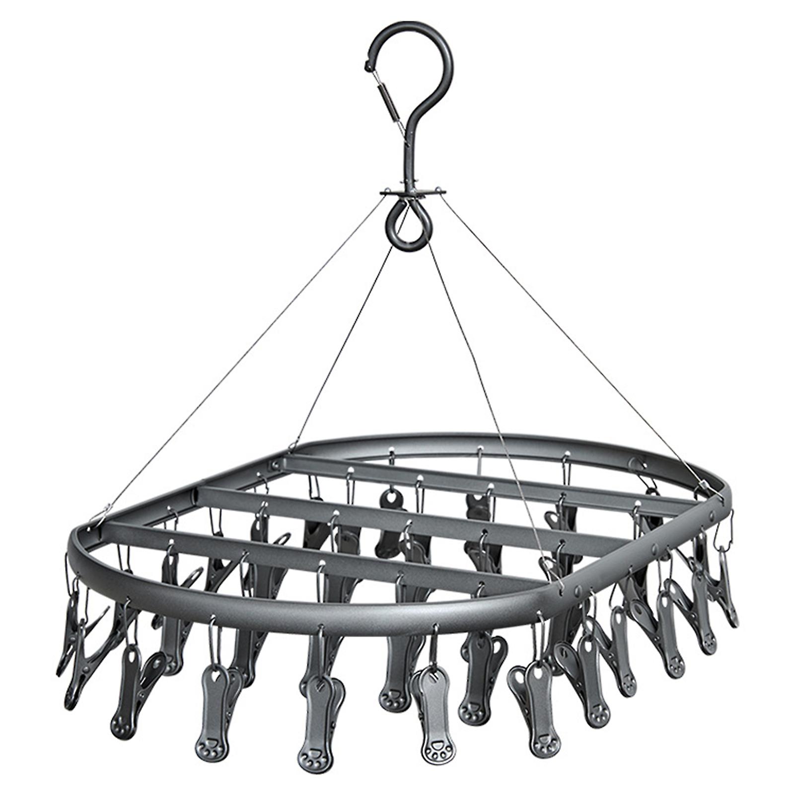 Clip and Drip Clothes Hanger Sturdy Durable Drying Hangers for Hanging Socks Underwears