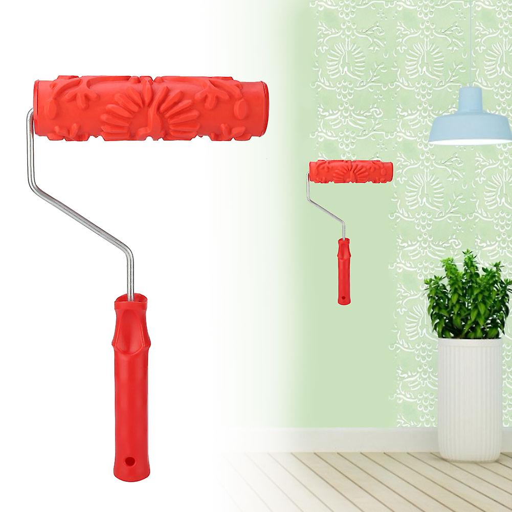 Diatom Ooze Red Rubber Embossed Roller 33x19x5cm Wall Decor Tool