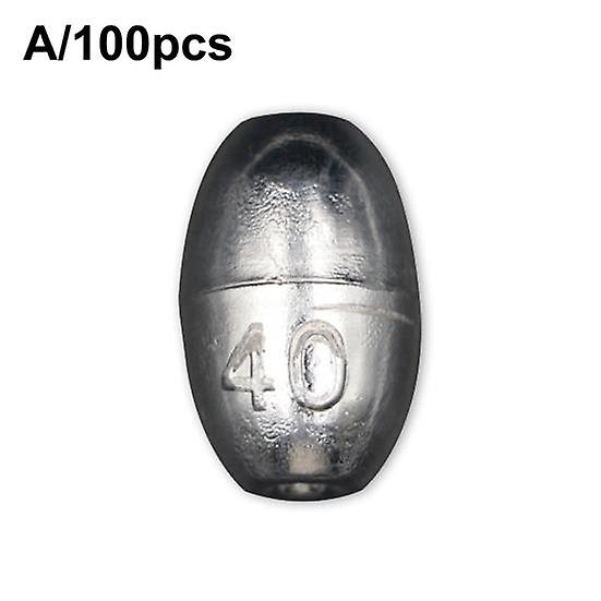 100Pcs/Set 0.8g 1g 2g Fishing Sinker Streamlined Design Reduce Friction Long Service Life Professional Fishing Weights Sinker for Angling