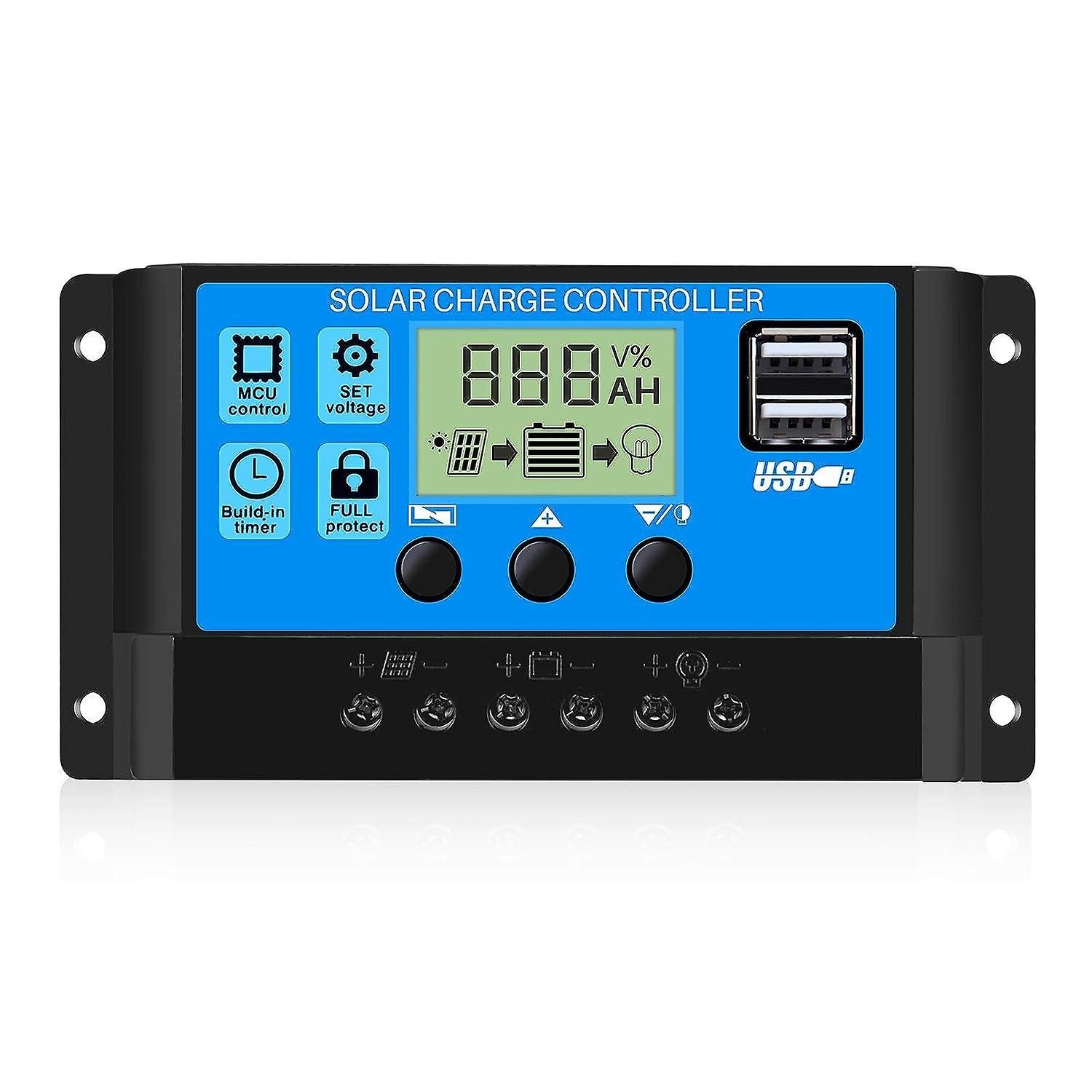 30A Solar Charge Controller with LCD Display