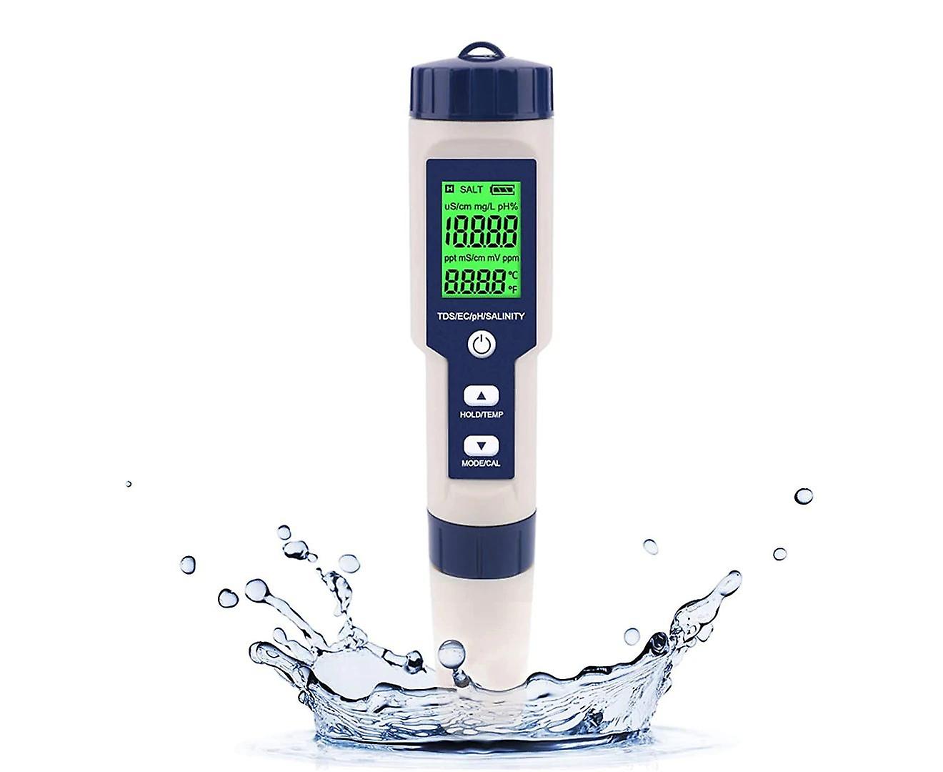 5 in 1 High Accuracy Digital Pen pH Tester for Water