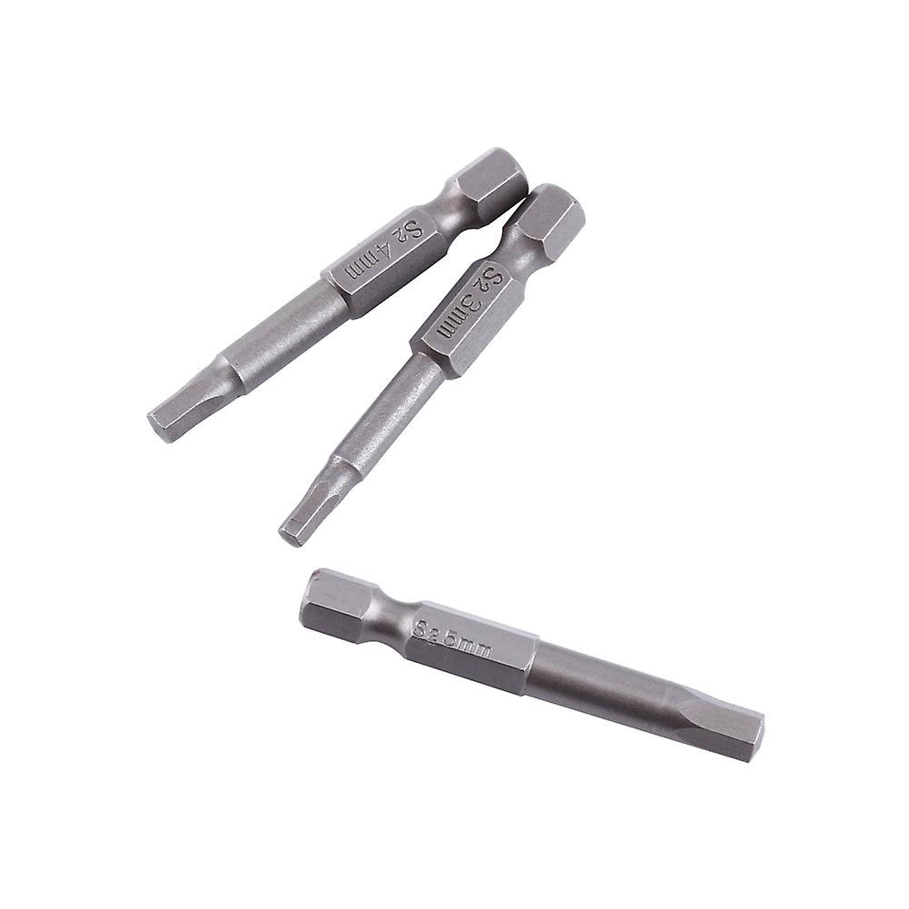8pcs 50mm (1/4") S2 Hex Magnetic Screwdriver Bits Set H1.5-H8