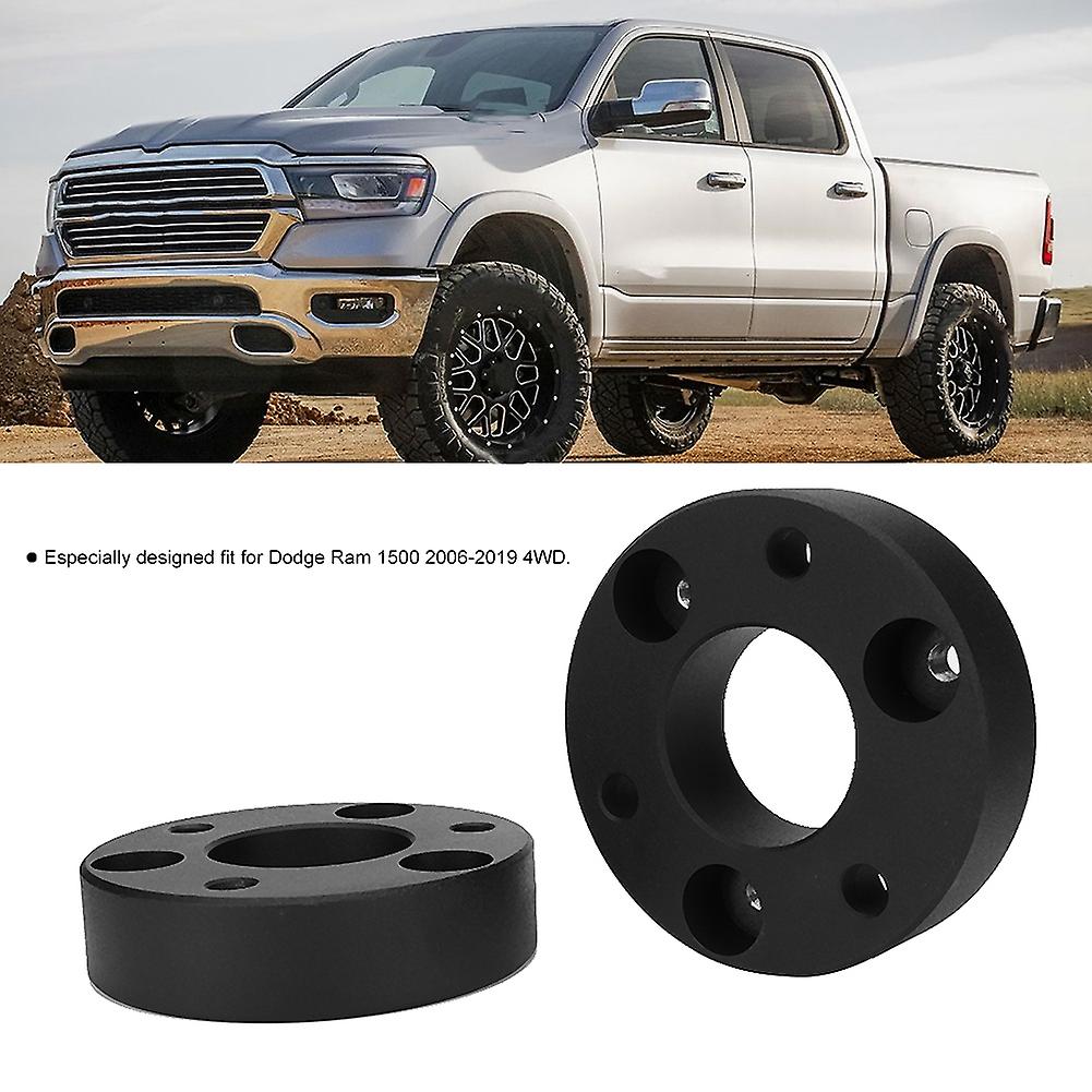2-Inch Front Leveling Lift Kit For 2009-2019 Dodge Ram 1500 4WD – Billet Aluminum Strut Spacers (Pair)