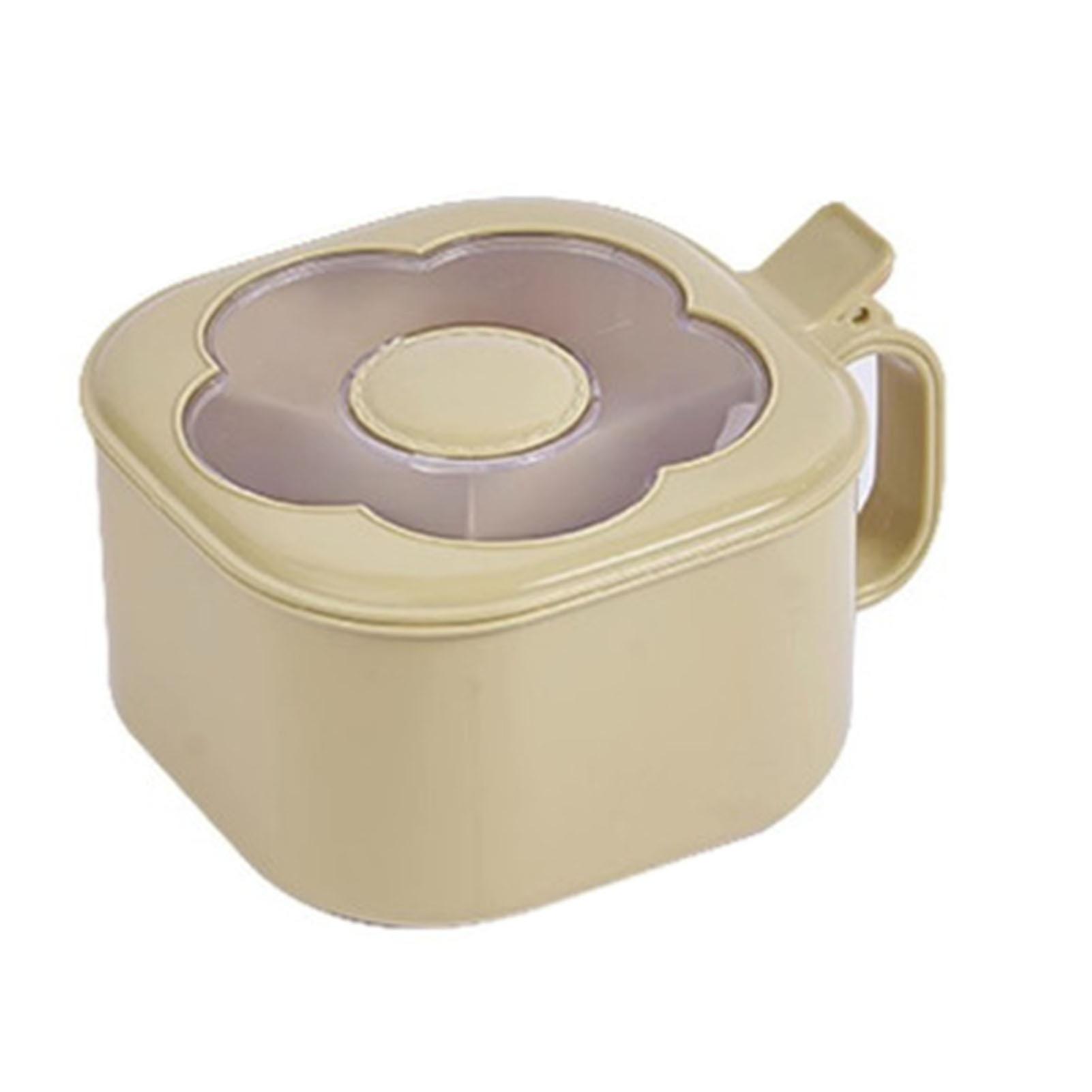 2024 Spice Box 4 Compartment Kitchen Seasoning Container with Spoon Condiment Jar with Flower Shaped Window for Spice Salt Sugar