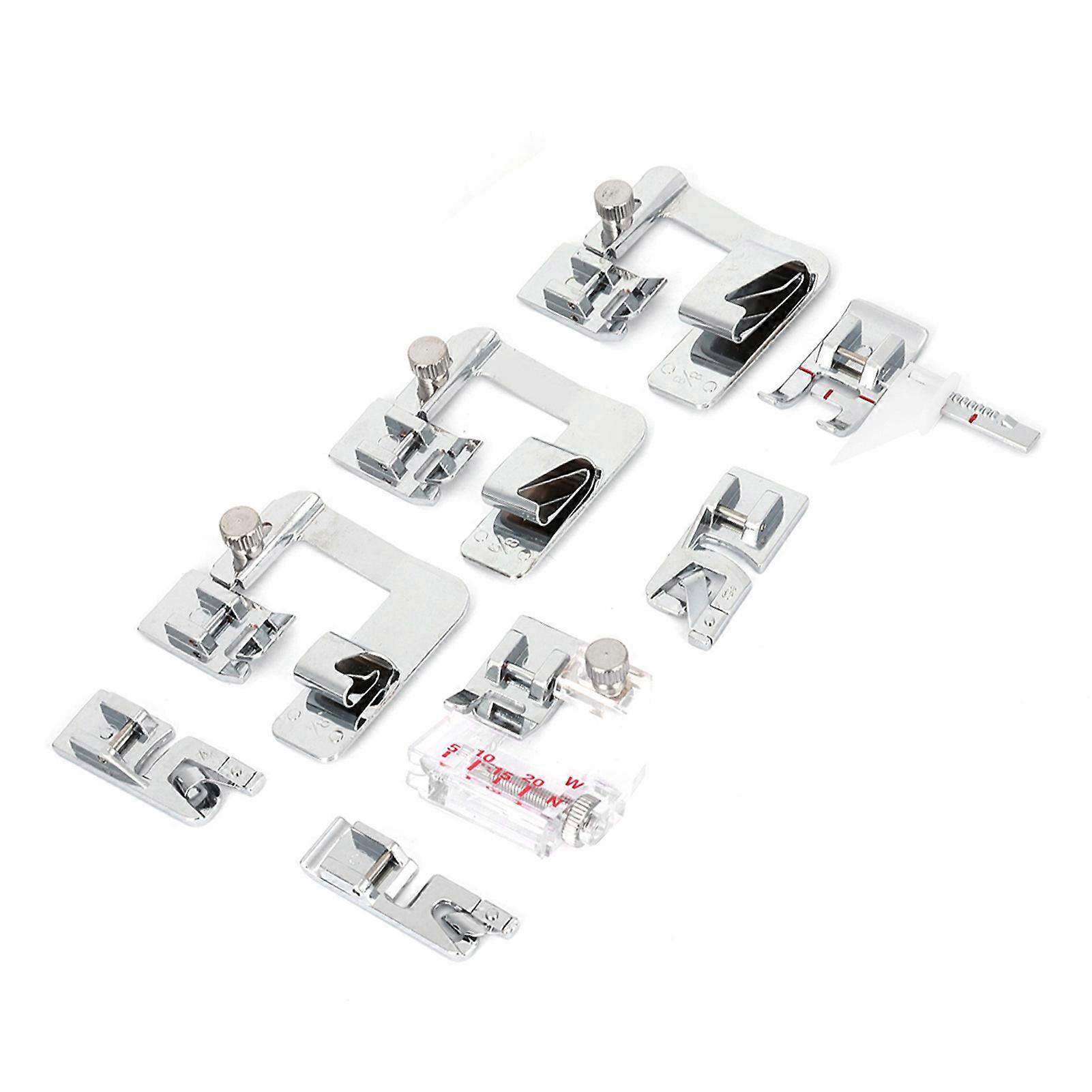 8Pcs Sewing Machine Presser Set Flat Hemming Press Foot Kit Sewing Machine Accessories