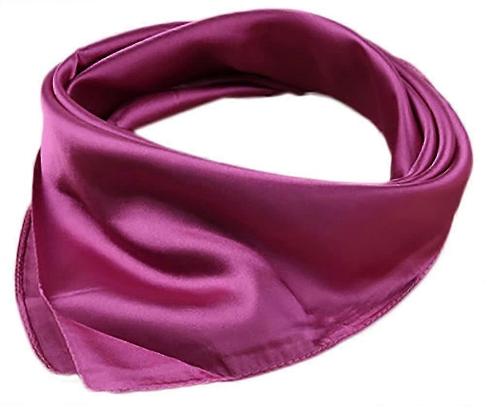 Frauen Solid Stain Charmeuse Halstuch Square Schal 23 "* 23"