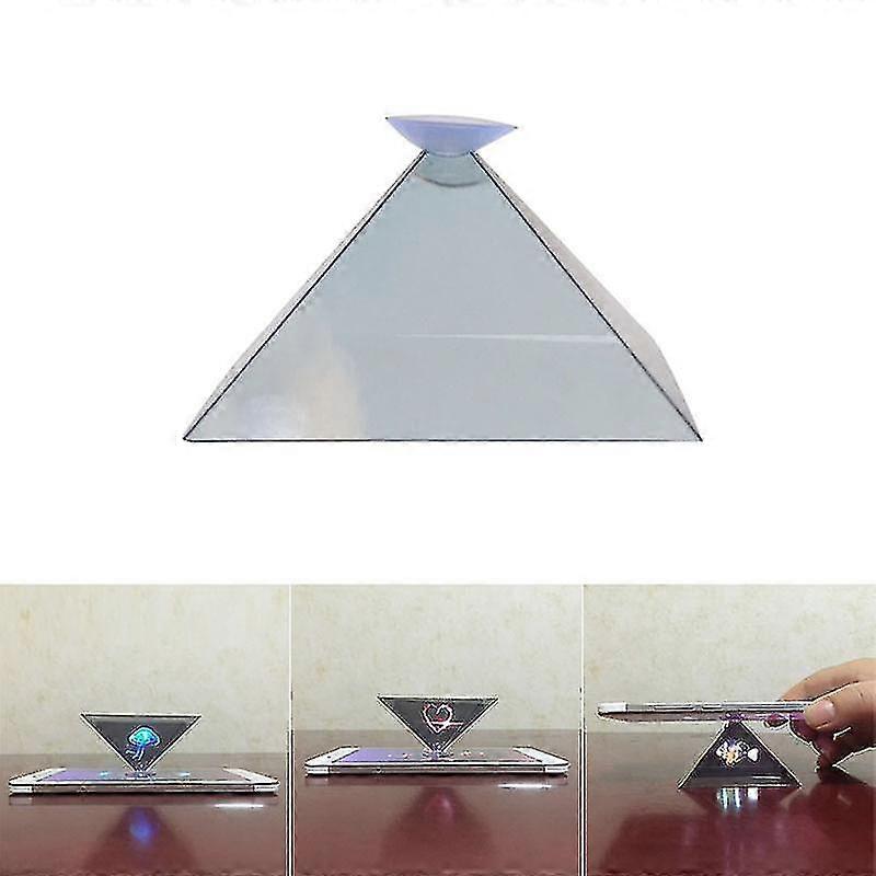 3D المجسم عرض تقف ، 5 قطع الهاتف الذكي المحمول الهولوغرام قوس ، 360 صورة عرض ثلاثية الأبعاد تقف جهاز عرض محمول للهاتف المحمول - Exce