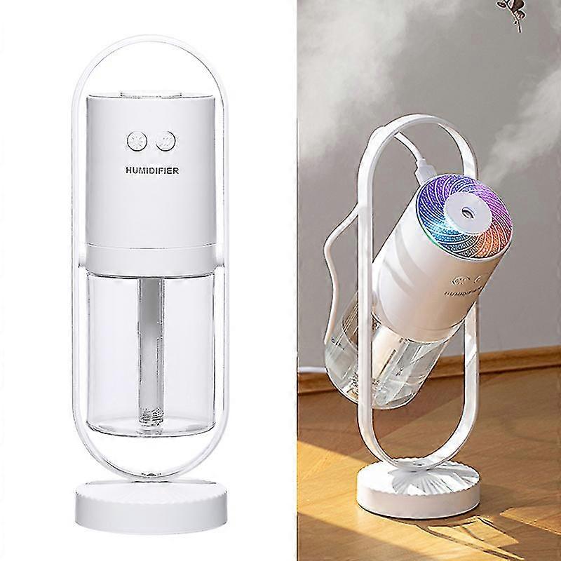 Ryf-008 500ml Humidifier 360° Rotation Colorful Light Diffuser - White/usb Cable Powered