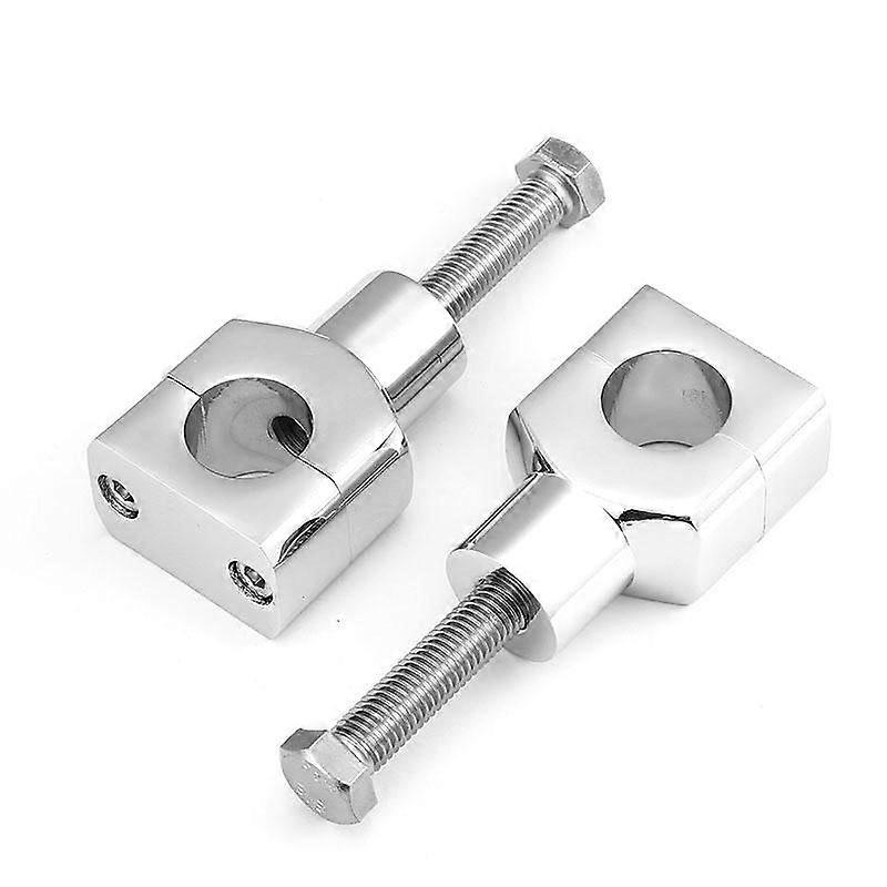 Chrome 1"HandleBar Fat Bar Risers Mount Clamp Adaptor For Harley
