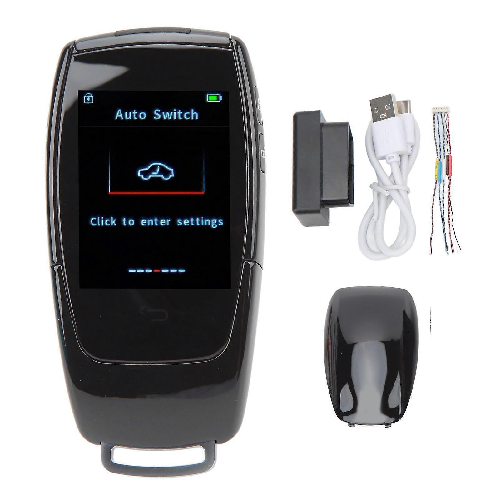 LCD-skjerm Smart Key Komfortabel Keyless Entry Auto Lock Bluetooth 5.0 Universal for ett klikk Start bil E2U411