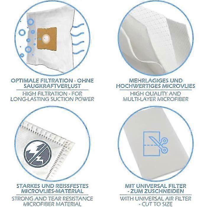 thumbnail image 2 of 10 Vacuum Cleaner Bags For Siemens IQ300 Plus Extra Class – With 2 Filters 2 of 5