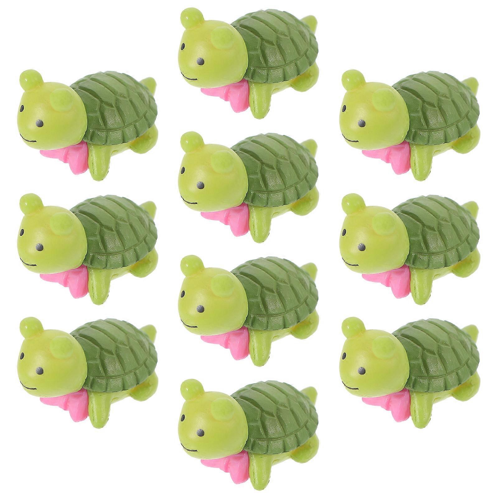 10pcs מיניאטורות צב מיניאטורות צבים צלמיות מיקרו נוף עציץ צב בונסאי פסלים