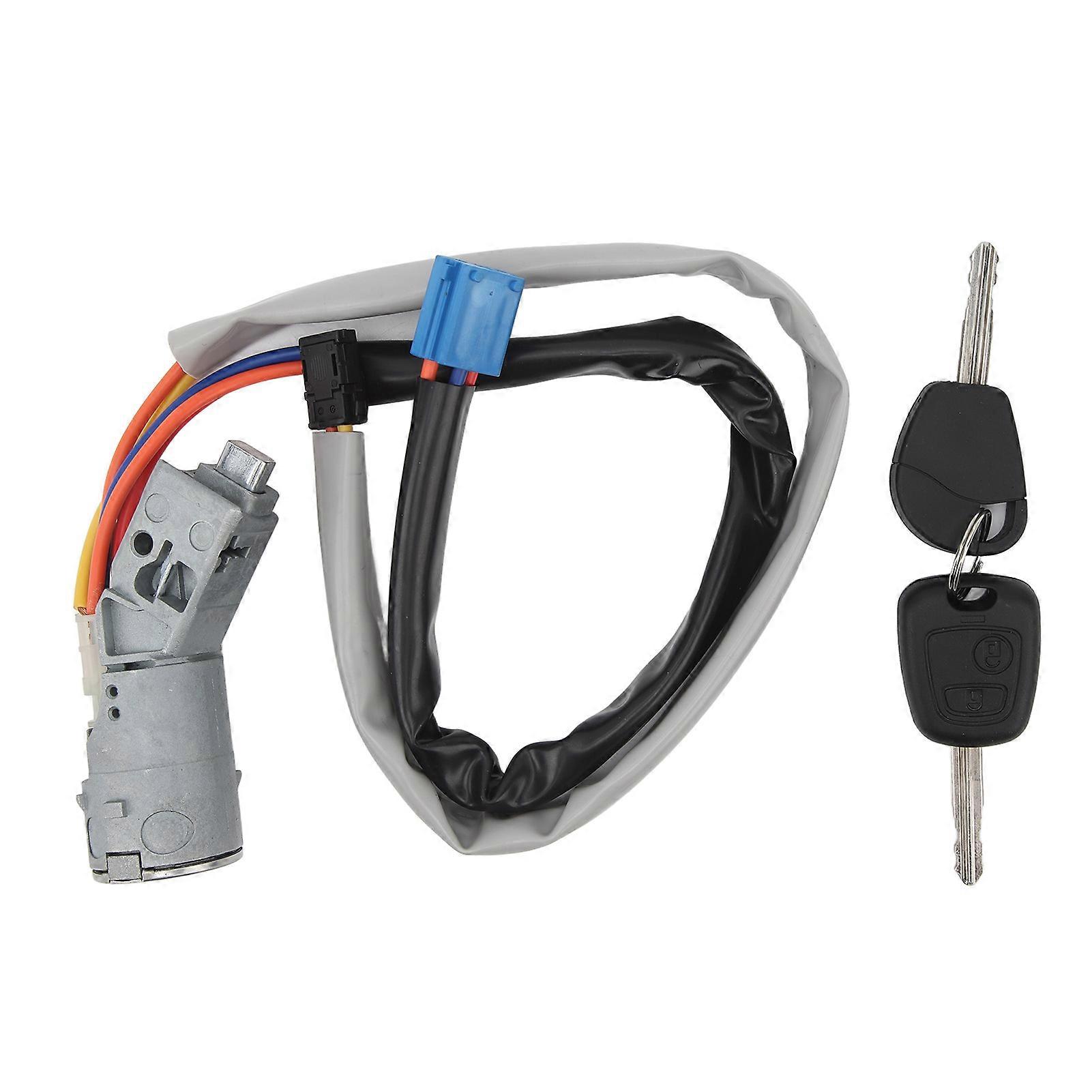 Ignition Lock Starter Switch 4162CF Sensitive Heat Resistant Waterproof with 2 Keys Replacement For Citroen Berlingo Mk1
