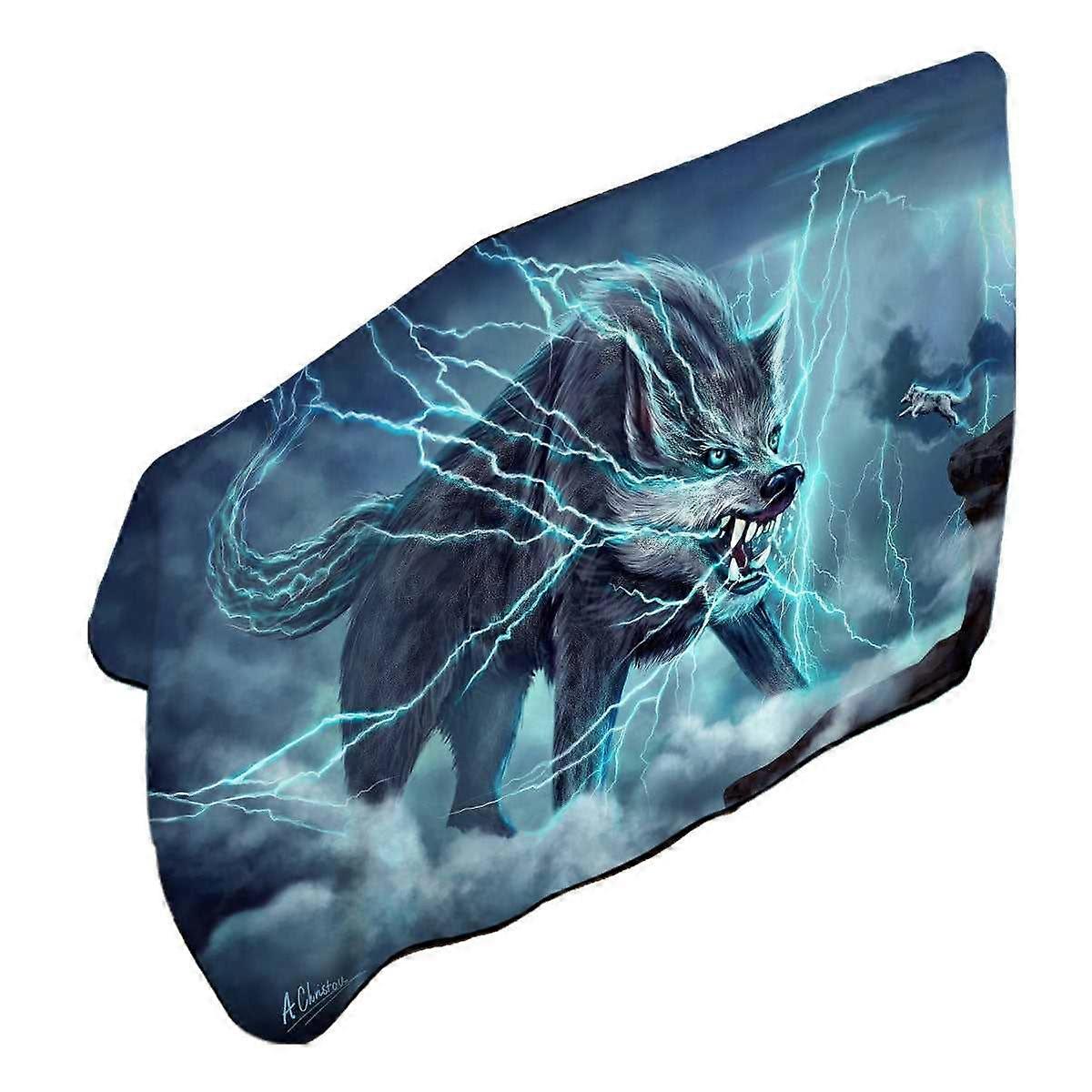 Wildlife Fiction Art Beast Wolf Microfiber Beach Towel