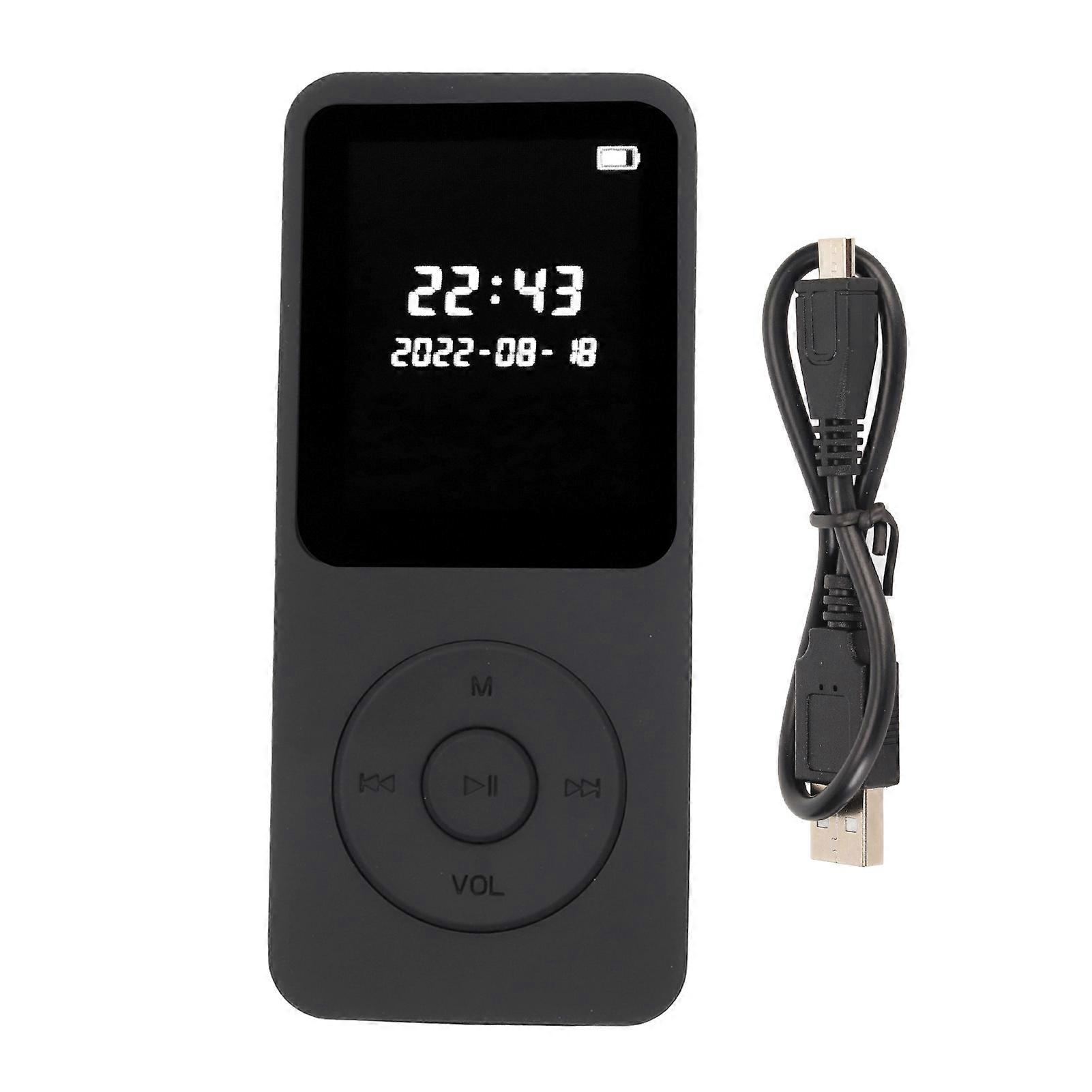 MP3 MP4 Player Bluetooth 5.0 Ultra Thin Digital LCD 1.77 Inch Screen Built in HD Speakers Portable HiFi Music Player Without Memory Card