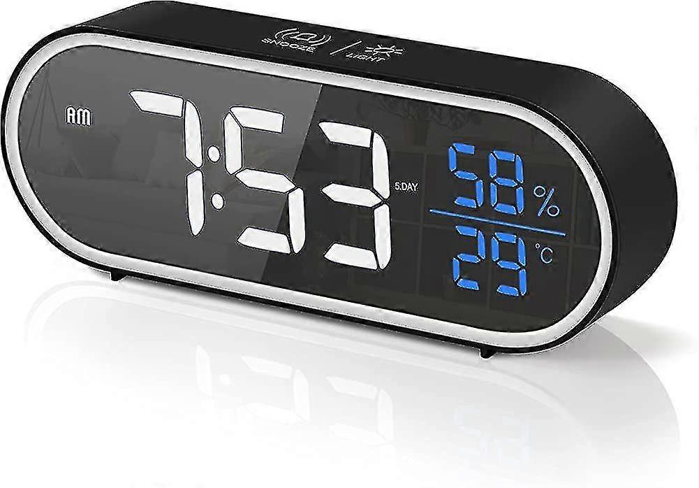Digital Alarm Clock Large Led Humidity Temperature Display,acsergery Usb