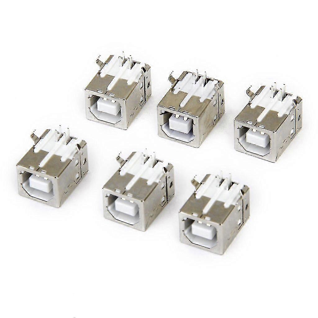 Sok 6db csere USB csatlakozó aljzat B típusú anya jobb Angle_Sep
