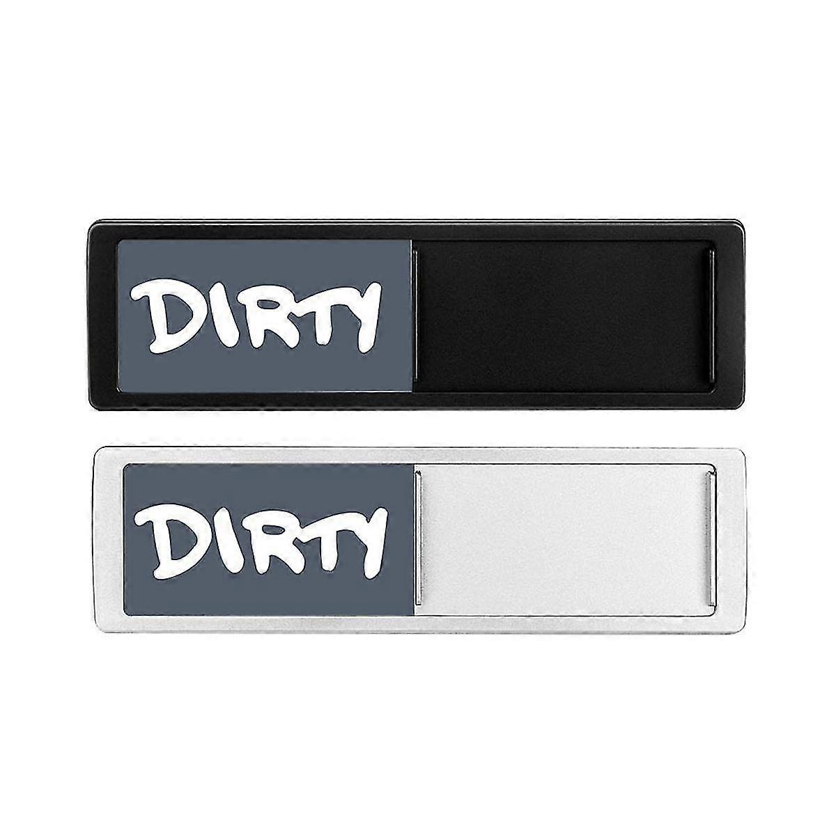 2PCS Dishwasher Magnet Clean Dirty Sign Shutter Only Changes When You Push It Non-Scratching Dishes Clean Dirty