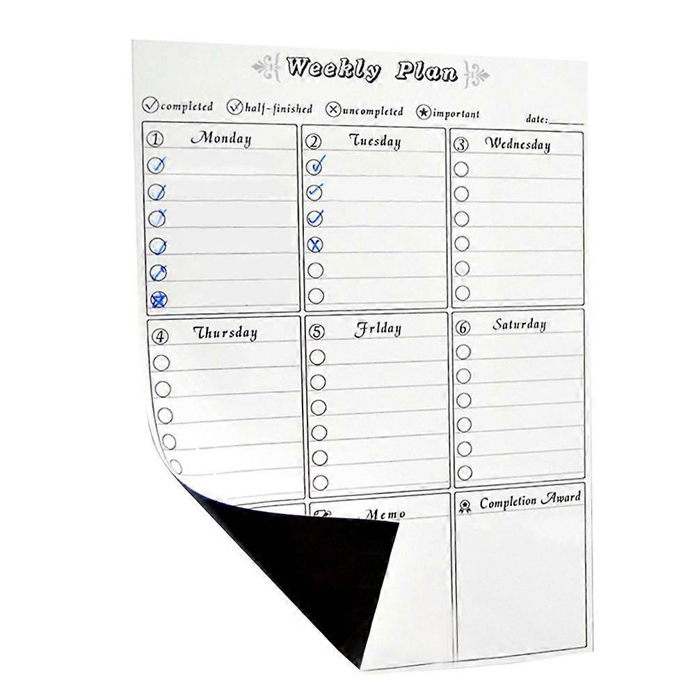 Magnetischer Wochenplaner Kühlschrank Aufkleber Dry Erase Zeitplan To-Do-List Manager