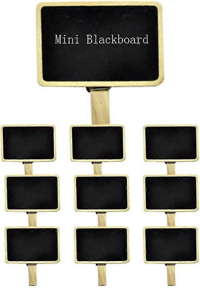 10pcs Mini Rectangular Wooden Chalkboard Clips Message Board Party Decorations