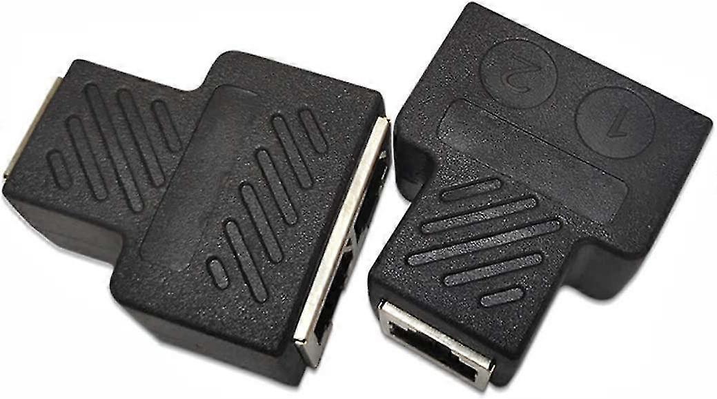 One Point Two Adapter, Three Network Ports, Ethernet Cable Extender, 2pcs