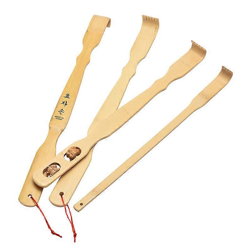 2パック16.4インチバンブーバックスクラッチャーホームマッサージかゆみ止めスクラッチャーバックスクラッチャー