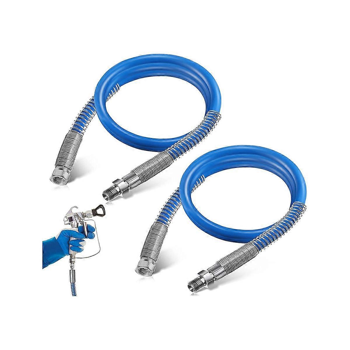 4Ft Airless Paint Spray Extension Hose,3/16Inch Pressure Paint Spray Whip Hose,3000PSI Extended Wal