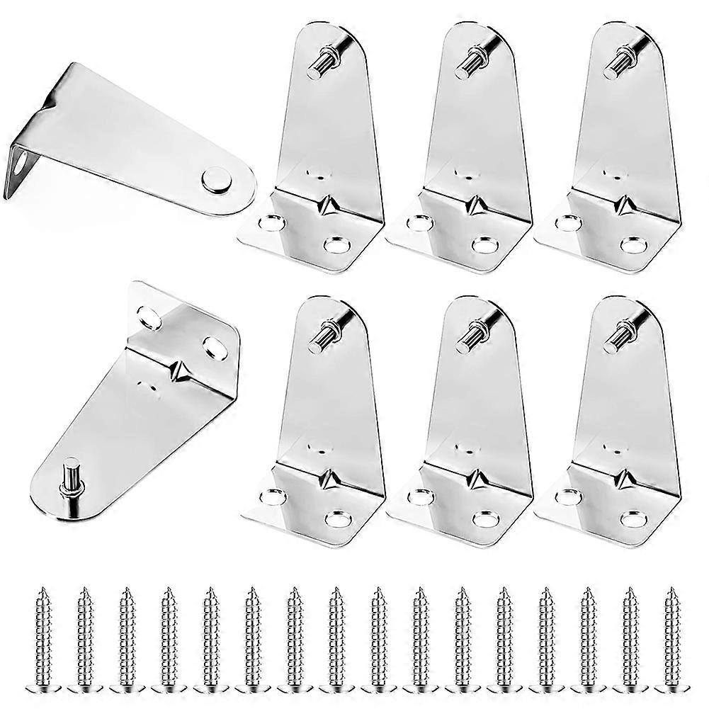 8pcs For Horizontal Blinds Holder Shades Window Metal Durable With Screws Home Hardware Bottom Rail Hold Down Bracket Silver