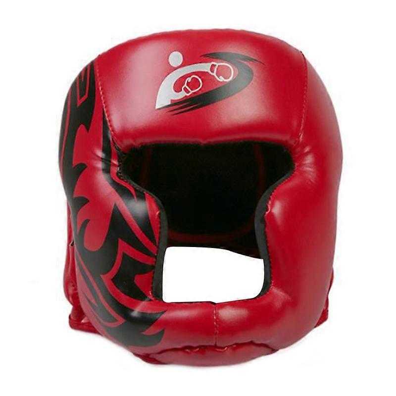 Wrestle Protective Headgear Adjustable Size PU Leather Soft Head Protector for Boxing