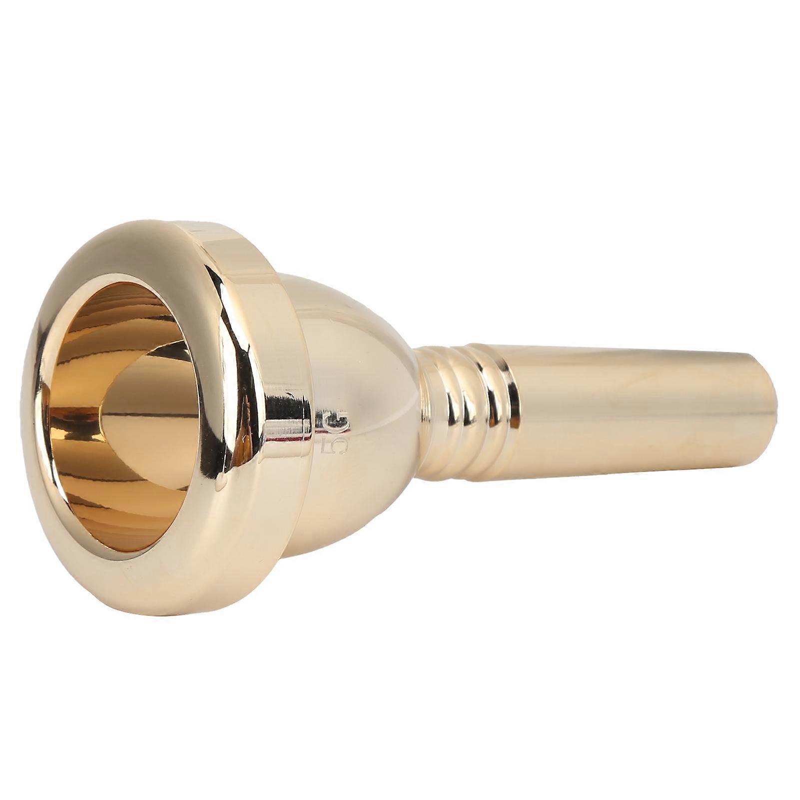 Trombone Mouthpiece Tenor Large Shank Mouth Piece Metal 12.7mm 5G Accessory Replacement TR03Gold