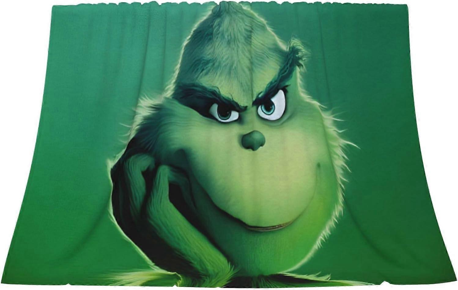 NussetTæppeEfterårSofapyntFluffyTæppeTyndTæppeGrønUldTæpperJuletæppe150x200cm(C,220x240cm)