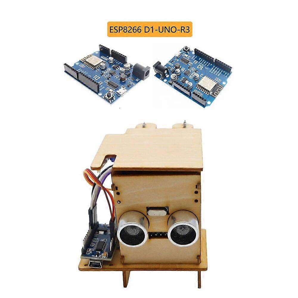 Smart Trash Can with SG90 Ultrasonic Experiment Science Programmable Robot for NANO/ESP8266 Arduino Robot Starter DIY Kit