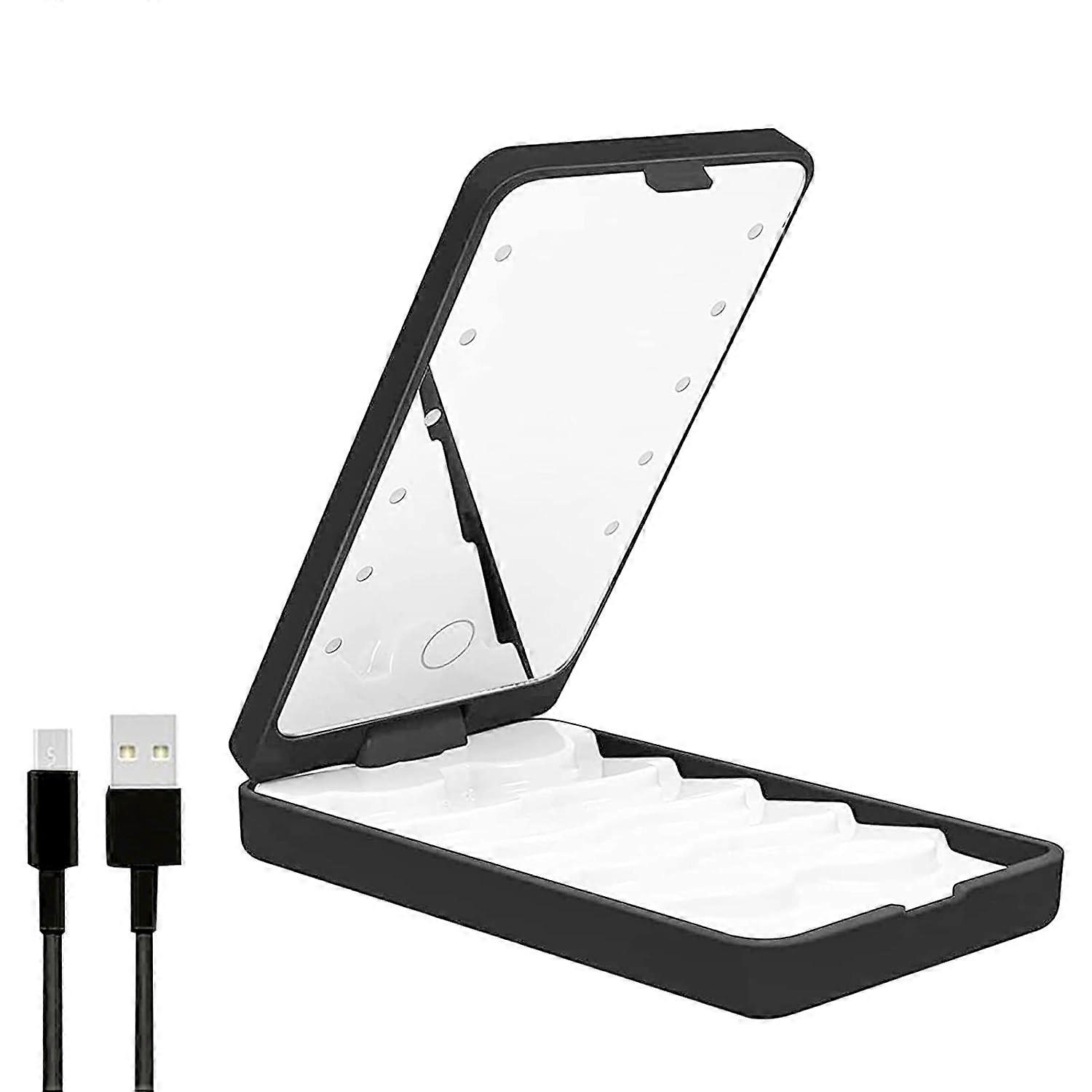 Eyelash Storage Case, Lash Mirror Rechargeable Eyelash Holder False Lash Organizers and Storage Box Empty,2024 Ping