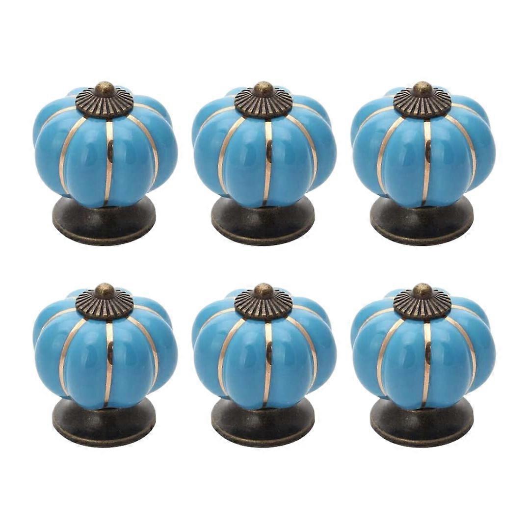 6 Pcs Knobs Vintage Ceramic Cabinet Knobs Drawer Dresser Knobs and Pulls Ceramic Cupboard Furniture